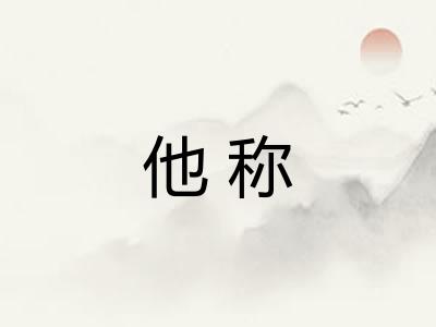 他称 他称