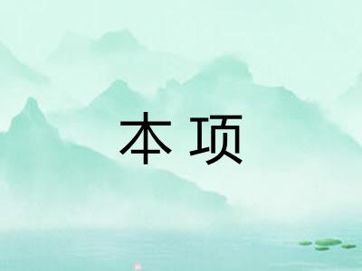 本项 本项