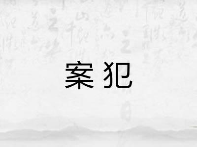 案犯