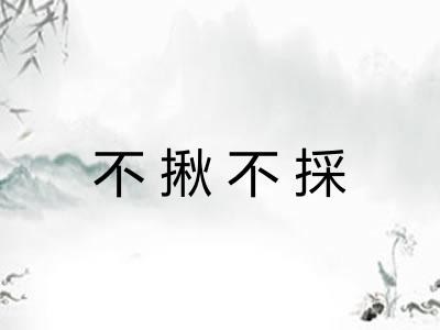 不揪不採