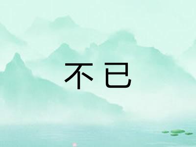 不已
