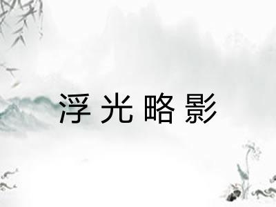 浮光略影