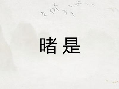 暏是