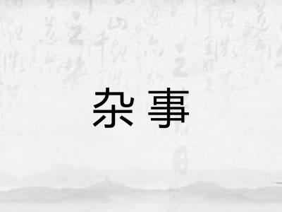 杂事