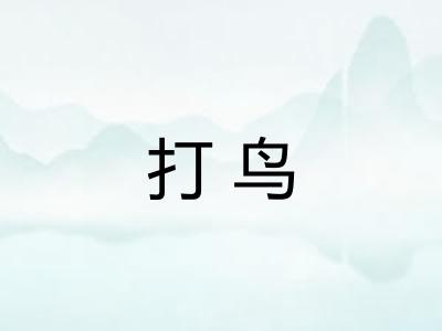 打鸟