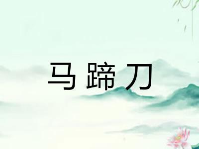 马蹄刀 马蹄刀