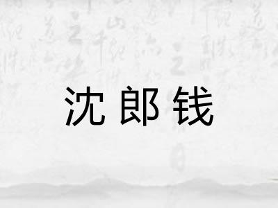 沈郎钱