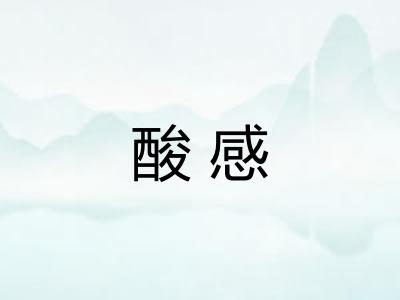 酸感 酸感