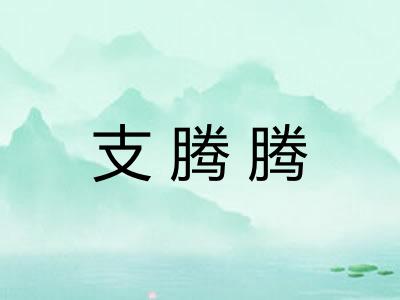支腾腾