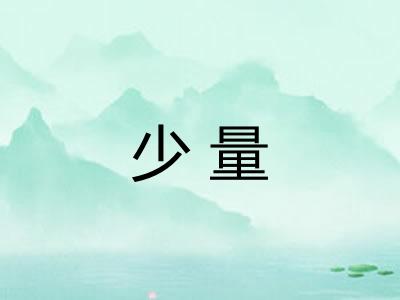 少量 少量