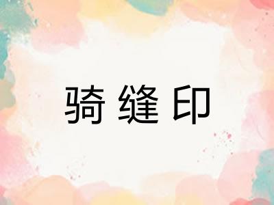 骑缝印 骑缝印