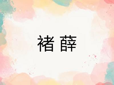 褚薛