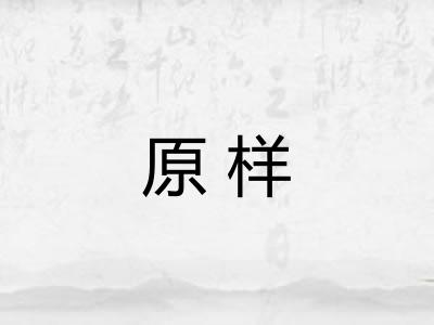 原样