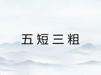 五短三粗 五短三粗