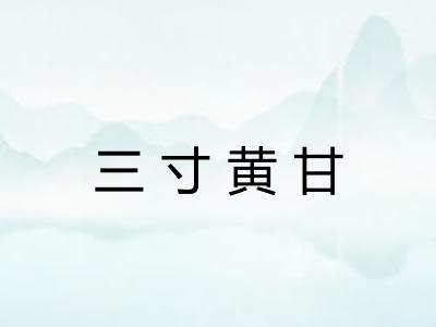 三寸黄甘