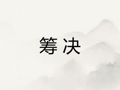 筹决