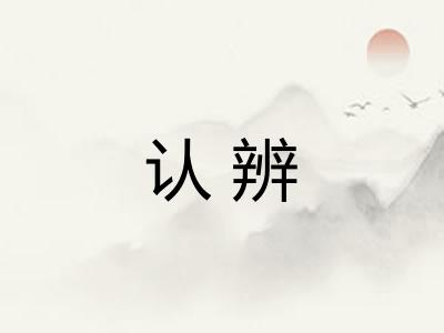 认辨