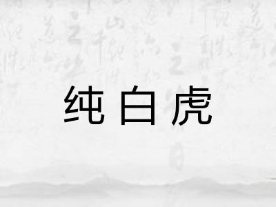 纯白虎