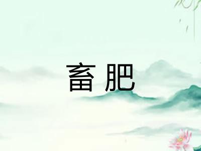 畜肥