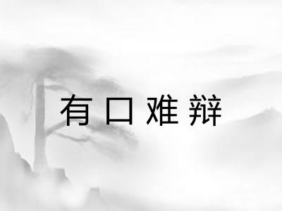 有口难辩 有口难辩