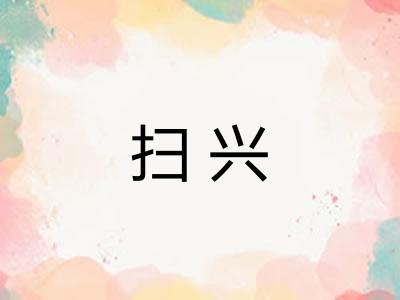 扫兴