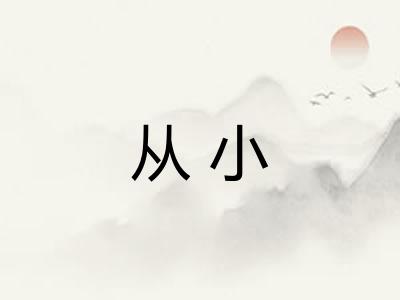 从小 从小