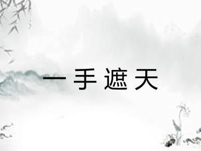 一手遮天
