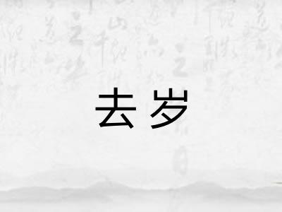去岁 去岁