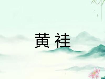 黄袿