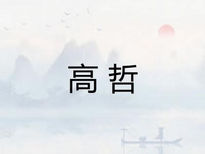 高哲 高哲