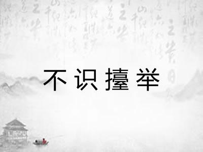 不识擡举